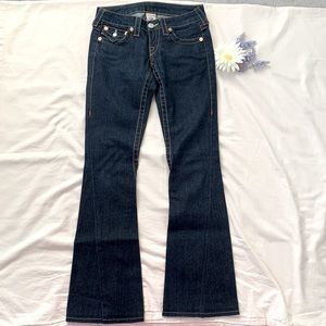 True religion Joey flared low rise jeans in size 24